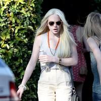 Lindsay Lohan showing off her styled hair as she leaves Byron n Tracey salon | Picture 68964